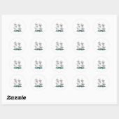 gekke koeien ronde sticker (Vel)