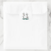 gekke koeien ronde sticker (Tas)