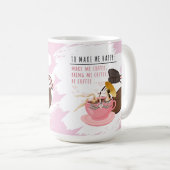 Gekke koffie Mok | Meisje in een Mok Koffie Mok (Voorkant rechts)