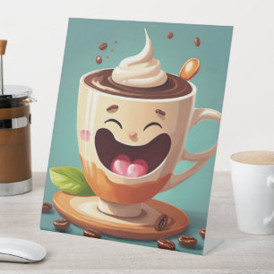 Gekke Koffie - Voetstuk Bord Reclamebord Met Voetstuk