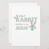 GEKKE KONIJN - PASEN is voor JESUS - Grappige Feestdagenkaart (Voorkant / Achterkant)