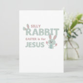 GEKKE KONIJN - PASEN is voor JESUS - Grappige Feestdagenkaart (Staand voorkant)