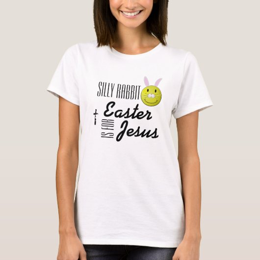 Gekke konijn Pasen voor Jezus T-shirt (Voorkant)