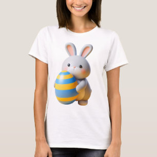 Gekke konijnen in een kleurrijke weide t-shirt