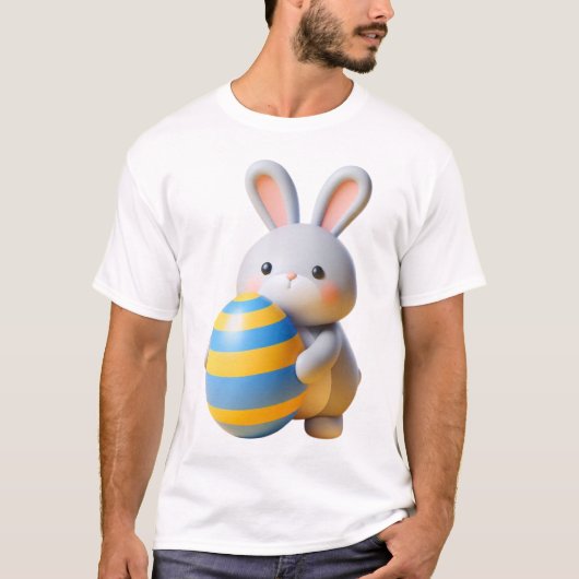 Gekke konijnen in een kleurrijke weide t-shirt (Voorkant)