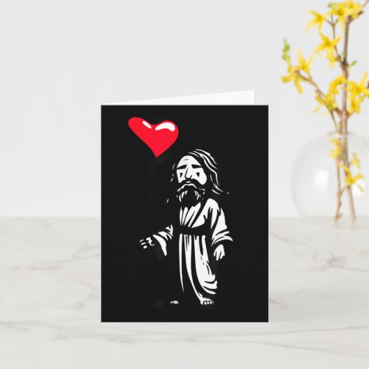 Gekke konijnenbroodrooster is voor Jezus christene Kaart (Gele Bloem)