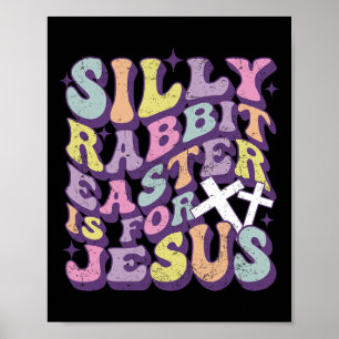 Gekke konijnenbroodrooster voor Jezus Cute Bunny C Poster