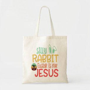 Gekke konijnenbroodrooster voor Jezus T-shirt Tote Bag