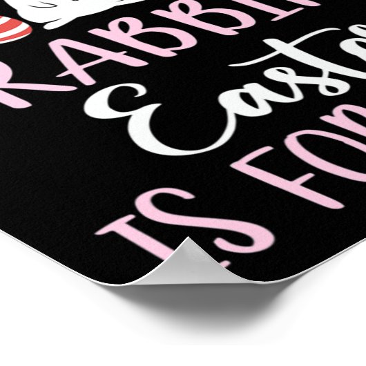 Gekke konijnenpaasfeest is voor jezuseieren poster (Hoek)