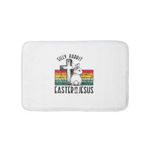 Gekke konijnenPasen is voor Jesus Bunny Christelij Badmat