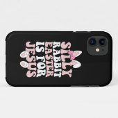 Gekke konijnenPasen is voor Jesus Pasen Groovy Case-Mate iPhone Case (Achterkant (horizontaal))