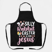 Gekke konijnenPasen is voor Jezus Christelijk Schort (Voorkant)