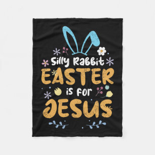 Gekke konijnenPasen voor Jezus Christelijk Pasen Fleece Deken