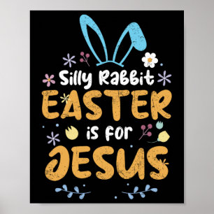 Gekke konijnenPasen voor Jezus Christelijk Pasen Poster