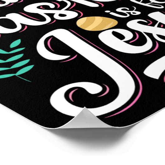 Gekke konijnenPasen voor Jezus Christelijke religi Poster (Hoek)