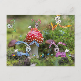 "GEKKE KONIJNTJES!" Briefkaart