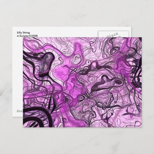 Gekke koord briefkaart (Voorkant / Achterkant)