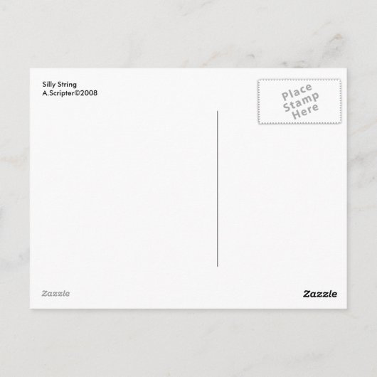 Gekke koord briefkaart (Achterkant)