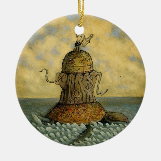 Gekke kosmologieorganisatie keramisch ornament (Voorkant)