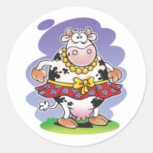 Gekke Kow Matilda Ronde Sticker
