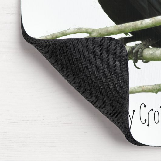 Gekke Kraai Dame Mousepad Muismat (Hoek)