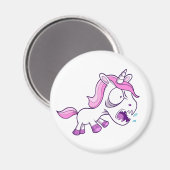 Gekke krankzinnige kleine eenhoorn magneet (Voorkant / Achterkant)