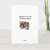 Gekke kruiige plantenteelt feestdagen kaart (Achterkant)