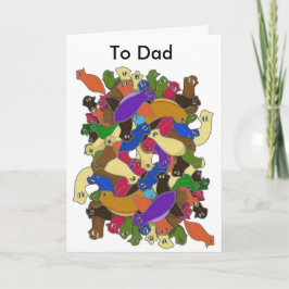 Gekke kruiige plantenteelt feestdagen kaart