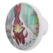 Gekke kuikenboerderijdrager keramische knop (Rechts)