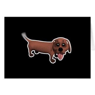gekke kwispelende staartdaschund