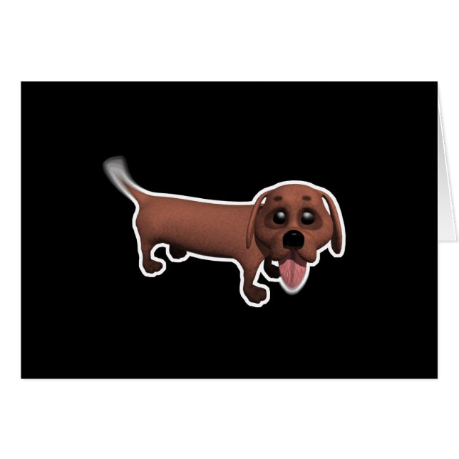 gekke kwispelende staartdaschund (Voorkant Horizontaal)
