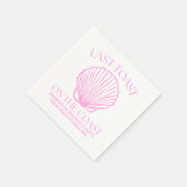 Gekke Laatste Toast Op De Kust Roze Servet (Hoek)