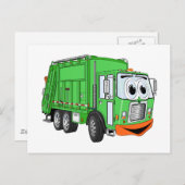 Gekke lachende vuilniswagen Cartoon Briefkaart (Voorkant / Achterkant)