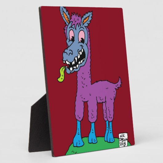 Gekke lamamanmonster fotoplaat (Zijkant)