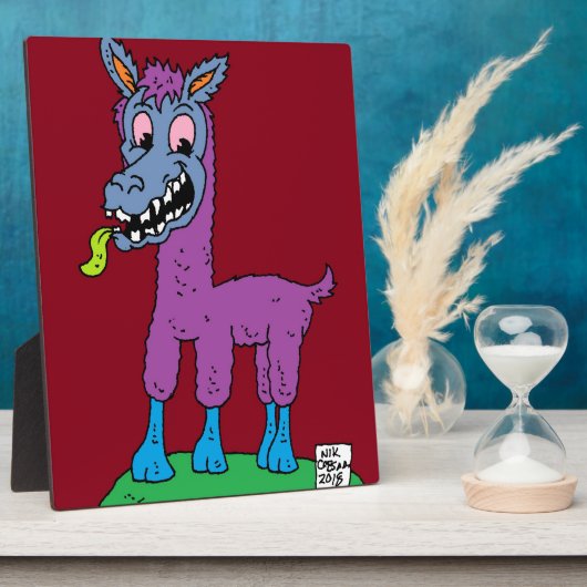 Gekke lamamanmonster fotoplaat (Zijkant)