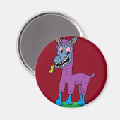 Gekke lamamanmonster magneet (Voorkant / Achterkant)