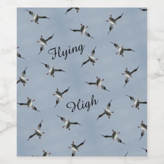 Gekke landingslabel Pelican Fles Label Wijn Etiket (Enkel label)