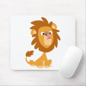 Gekke leeuw, cartoon mousepad muismat (Met muis)