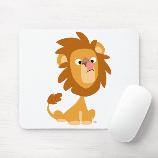 Gekke leeuw, cartoon mousepad muismat (Met muis)