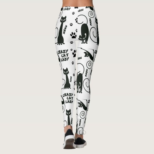gekke Leggings van kattendame (Achterkant)
