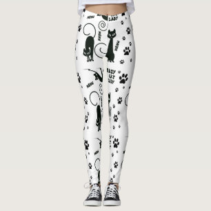 gekke Leggings van kattendame