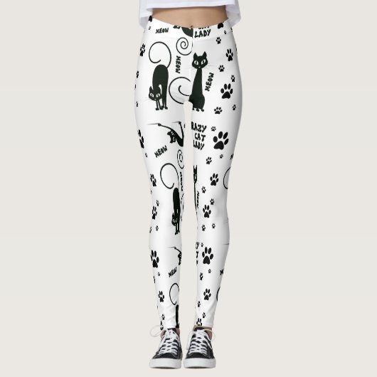 gekke Leggings van kattendame (Voorkant)