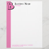 Gekke letter B roze briefhoofd (Voorkant)