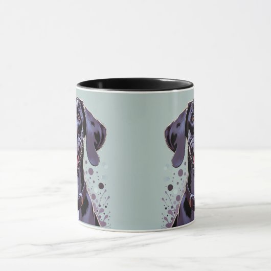 Gekke Leuk Gelukkig Groot Deen Hond Huisdier Mok (Midden)