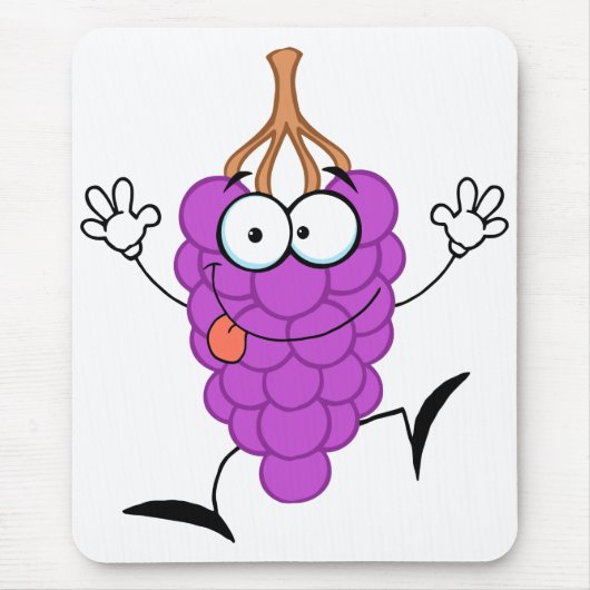gekke leuke paarse grappen tekenfilm muismat (Voorkant)