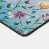 Gekke libellen met bloemen. Bewerkbare naam Bureaumat (Hoek)