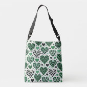 Gekke liefde (groen) crossbody tas (Achterkant)