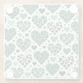 Gekke liefde (groen) glazen onderzetter (Achterkant)