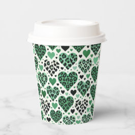 Gekke liefde (groen) papieren bekers