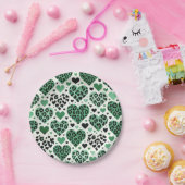 Gekke liefde (groen) papieren bordje (Feest)